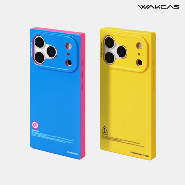Frosted Apple Phone Case, Two-Tone Magnetic, Stylish Trendy Design, Couples’ Unique Square Case