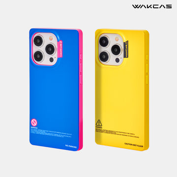 Frosted Apple Phone Case, Two-Tone Magnetic, Stylish Trendy Design, Couples’ Unique Square Case