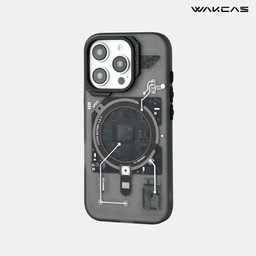 Wakcas Black Circuit Board iPhone Case - Trendy Magnetic Mechanical Protective Cover