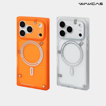 WAKCAS Matte Semi-Transparent Magnetic Square Case for iPhone 17 Series | MagSafe