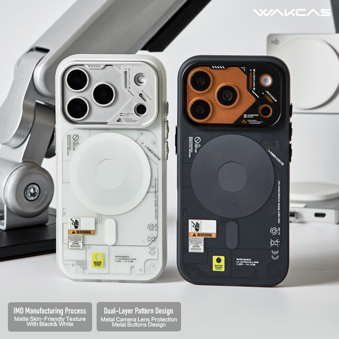 Frosted Mechanical Anti-Drop Magnetic iPhone Samsung Galaxy Magsafe Case