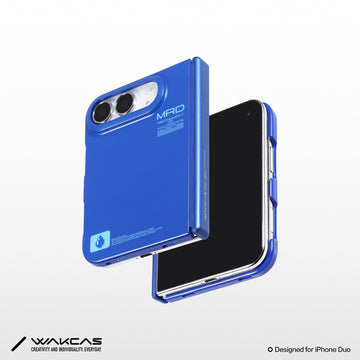 WAKCAS Matte Blue MagSafe iPhone Duo Case Folding Case