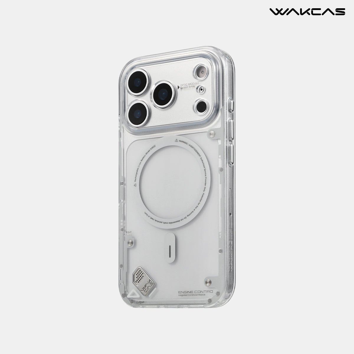 WAKCAS Matte Semi-Transparent Magnetic Square Case for iPhone 17 Serie