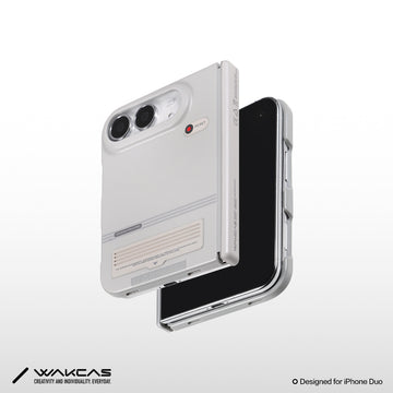WAKCAS Retro Panel Matte MagSafe iPhone Duo Case