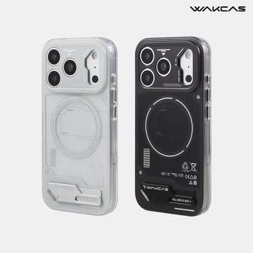 WAKCAS Energy Module MagSafe iPhone Case with Built-in Metal Stand