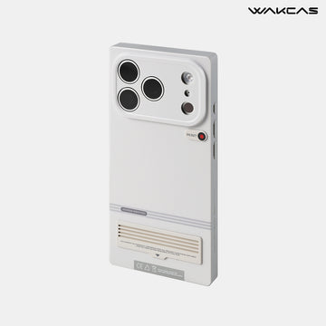 WAKCAS Gray Square Retro Terminal MagSafe iPhone Case