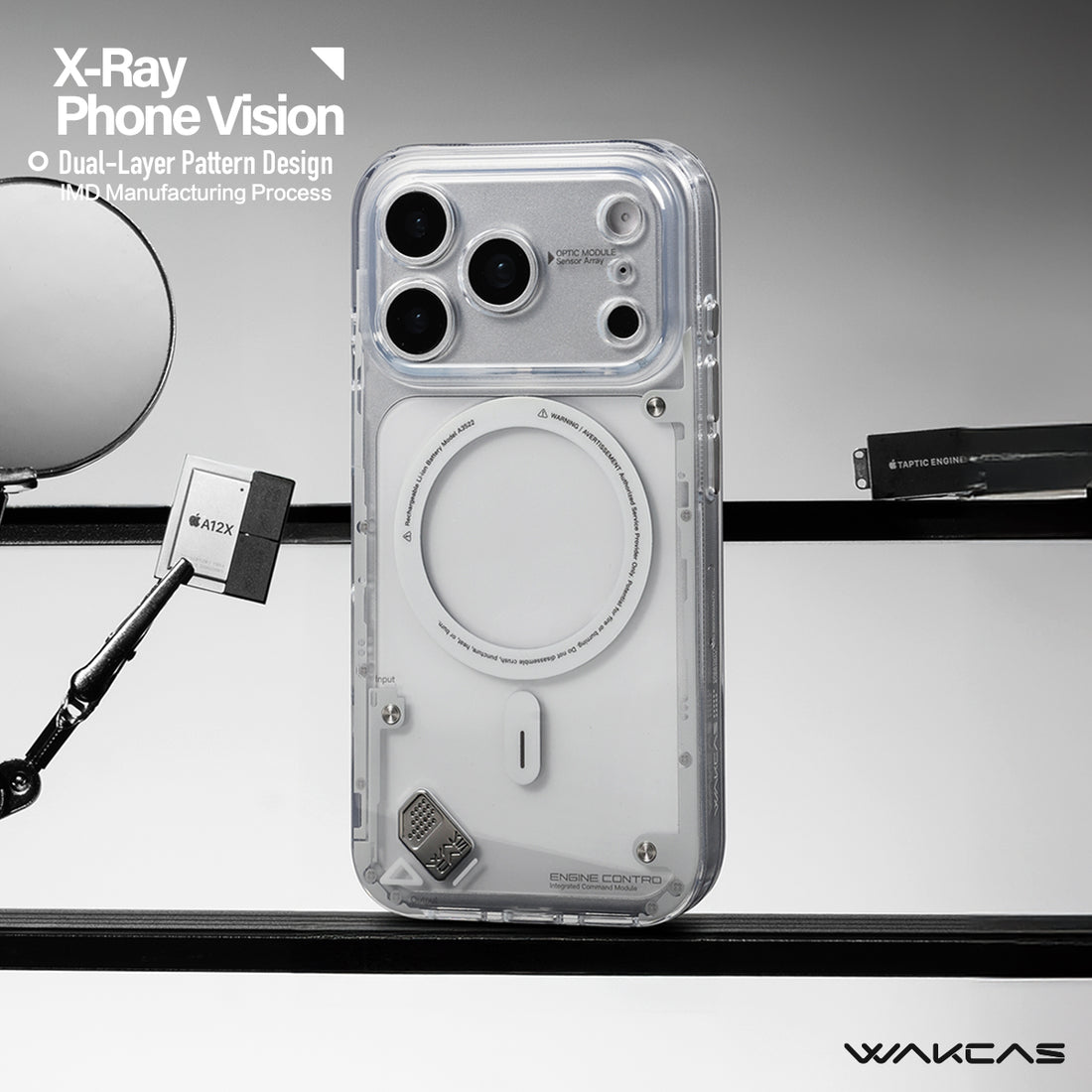 WAKCAS Clear-Cut MagSafe Magnetic iPhone Case