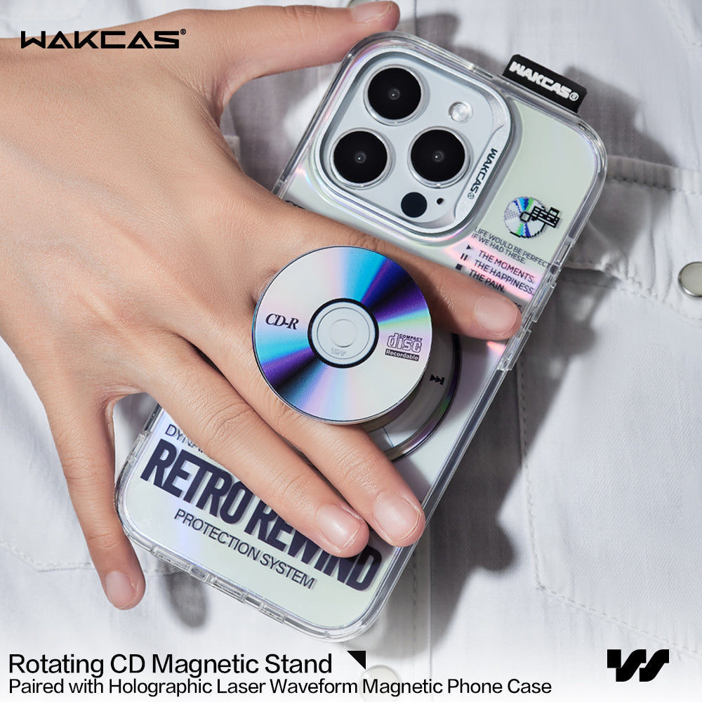 Rotating CD Magnetic iPhone Case Stand