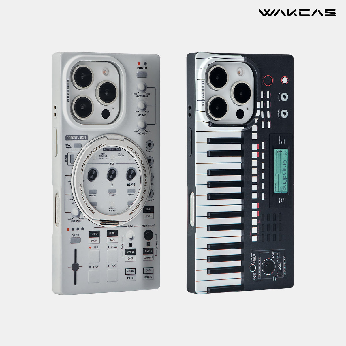 Wakcas Magnetic iPhone 16 / 15 Pro Max Case – Music Sampler Design, Trendy & Original