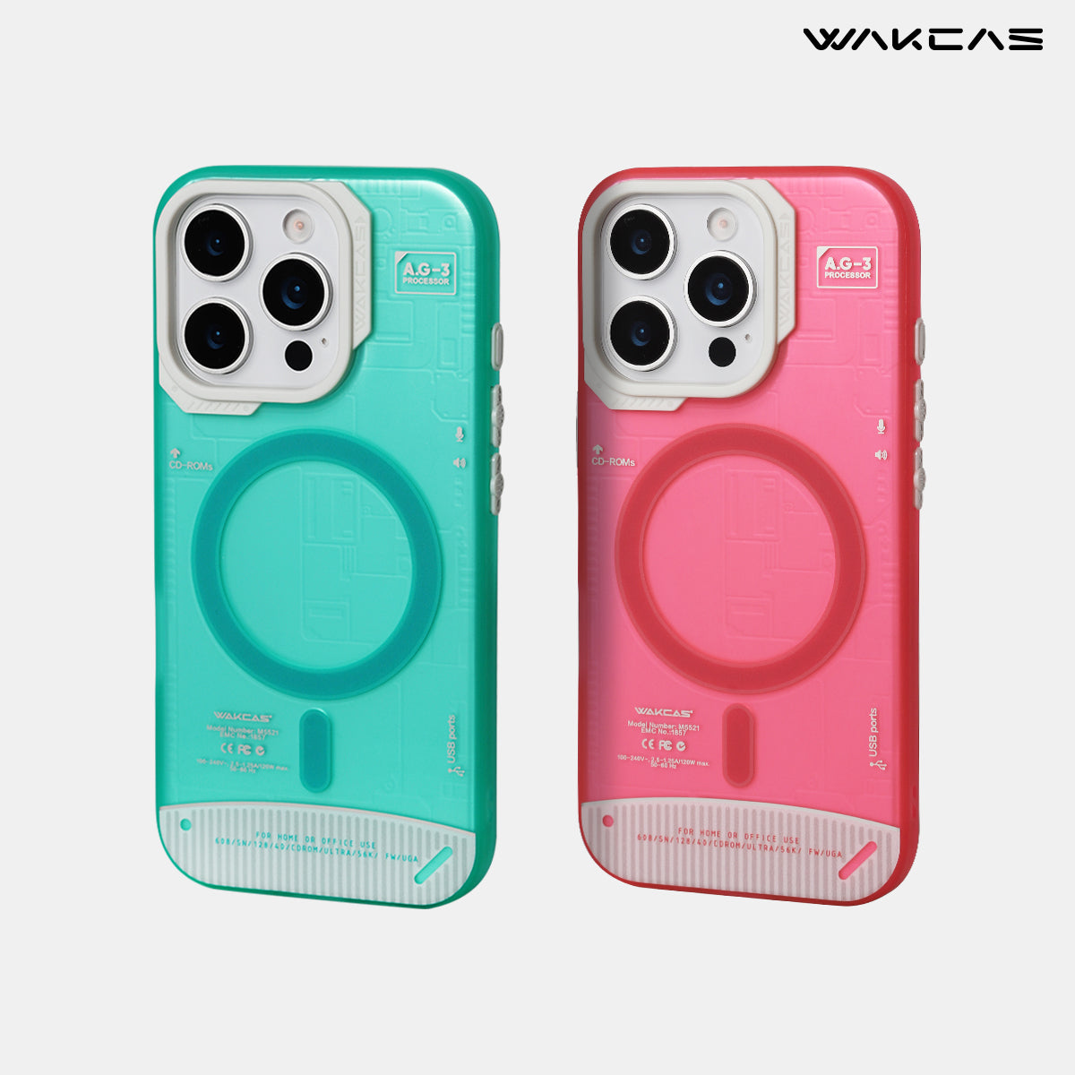 Wakcas Colorful Mechanical iPhone Case - Trendy Matte Magnetic Protective Cover