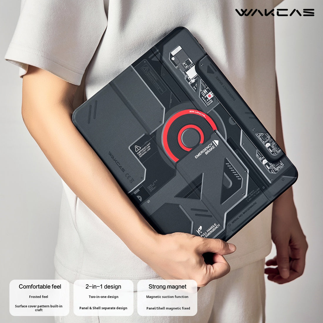 Wakcas Emergency Panel iPad Case – Magnetic Protection for iPad Pro, Air 3/4, Mini 6 (11-inch & 12.9-inch)