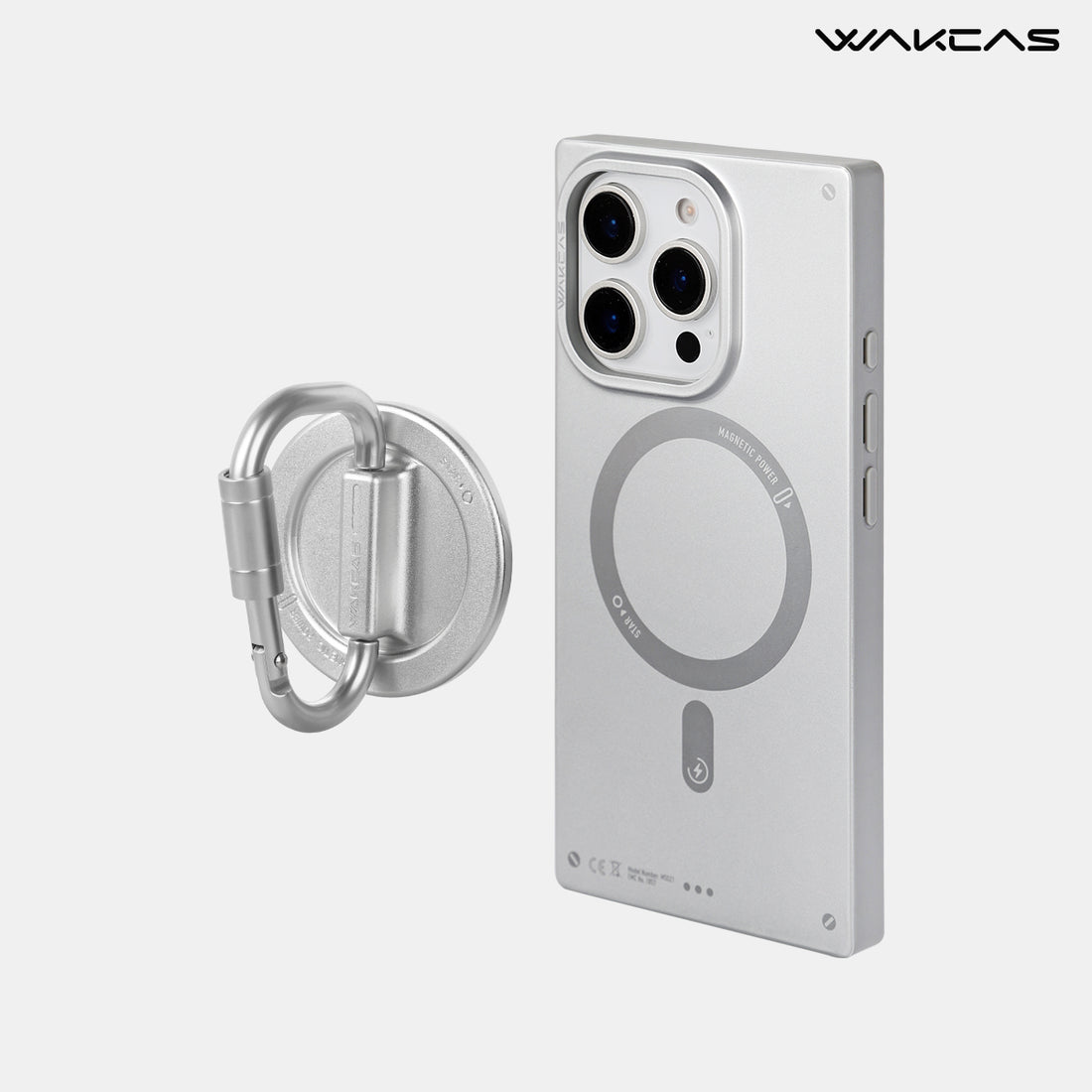 WAKCAS Matte Magnetic Square iPhone Case - Compatible with MagSafe