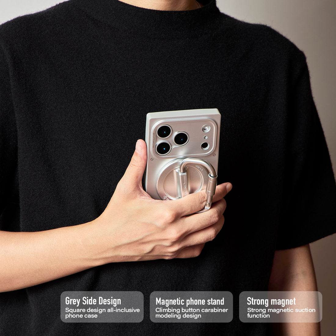 WAKCAS Matte Magnetic Square iPhone Case for iPhone 17 Series | MagSafe