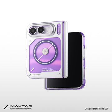 WAKCAS Electroplated Purple MagSafe iPhone Duo Case