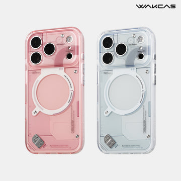 WAKCAS Gloss Grey Pink MagSafe Magnetic iPhone 18 Pro/ 18 Pro Max Case