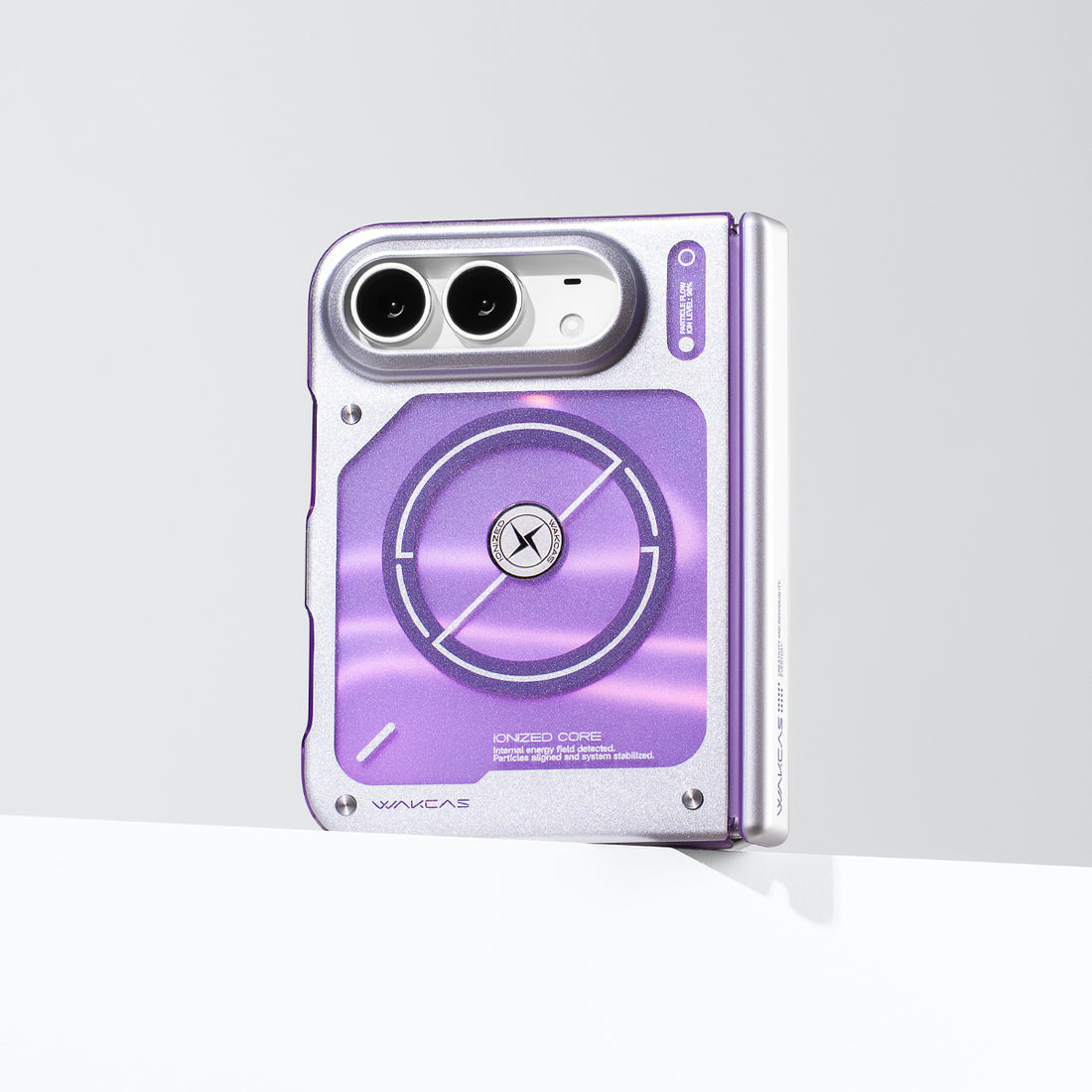 WAKCAS Electroplated Purple MagSafe iPhone Duo Case